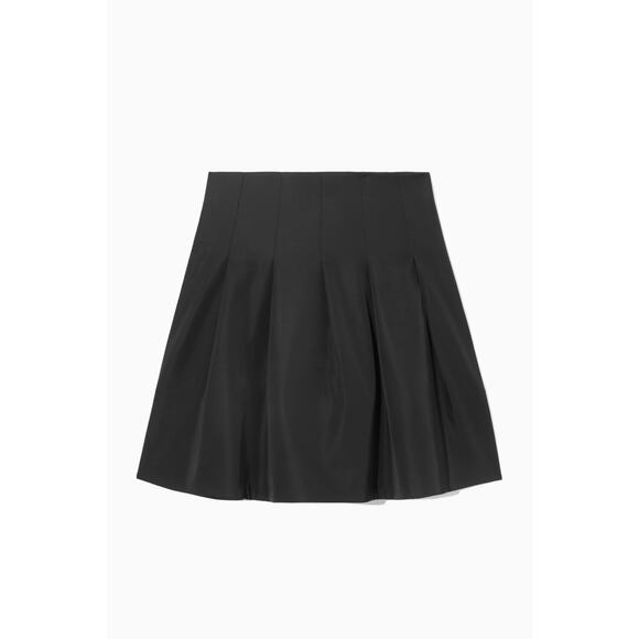 COS Black Pleaded Mini Skirt Women’s Size 10 - Picture 1 of 7